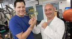 UCLA patient Jonathan Koch and his surgeon, Dr. Kodi Azari
